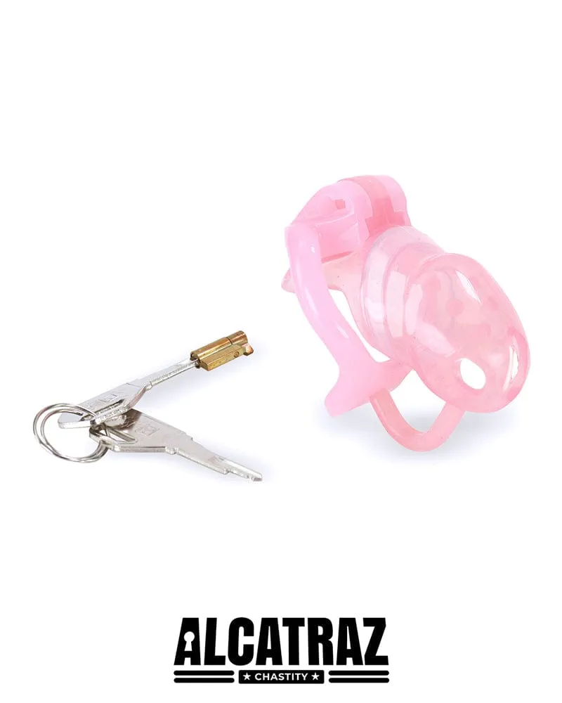 1397AR      Spiked Little Sissy Cock Blocker Silicone Locking Male Chastity with Ball Divider - MEGA Deal