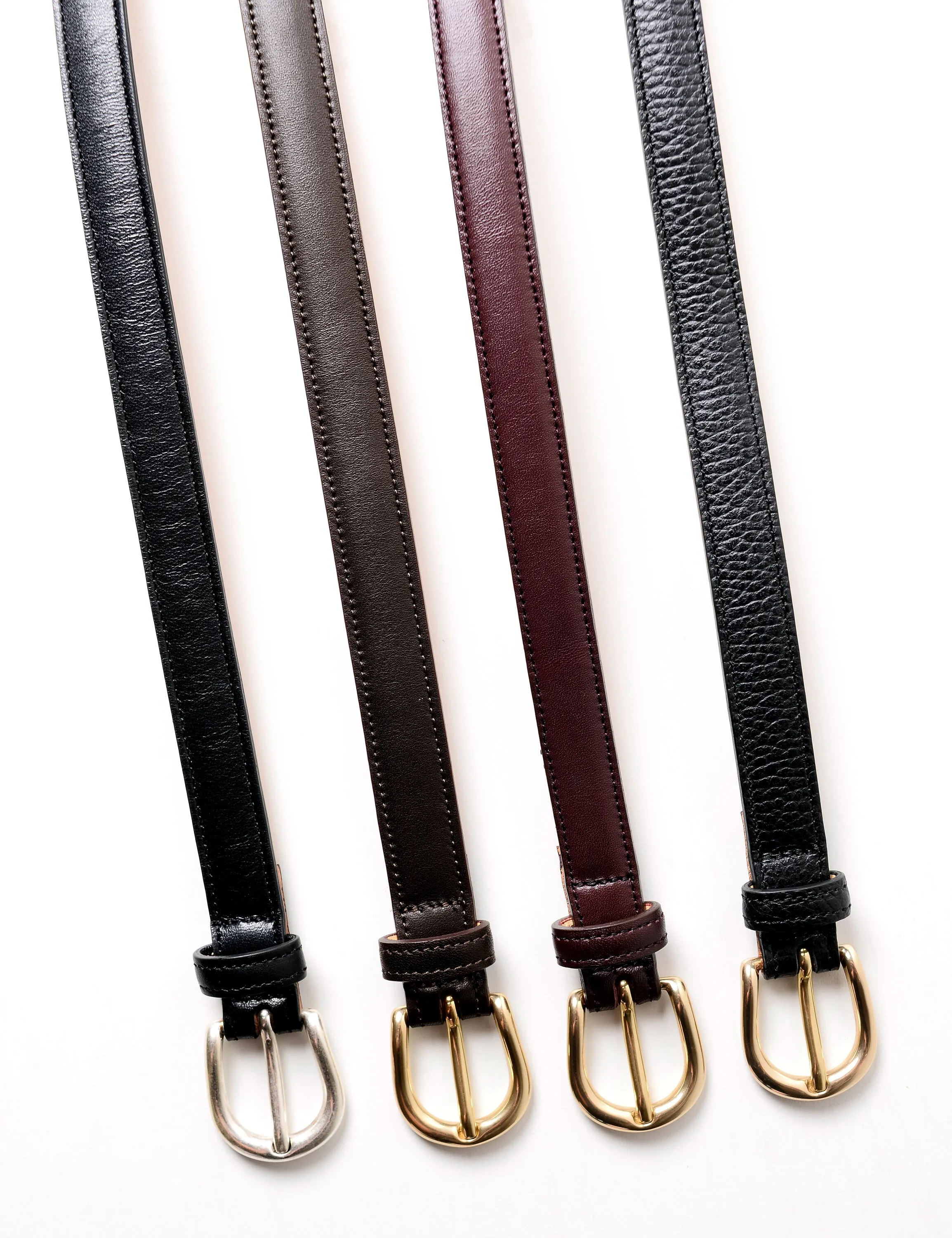 20mm Belt in Smooth Leather - Bordo