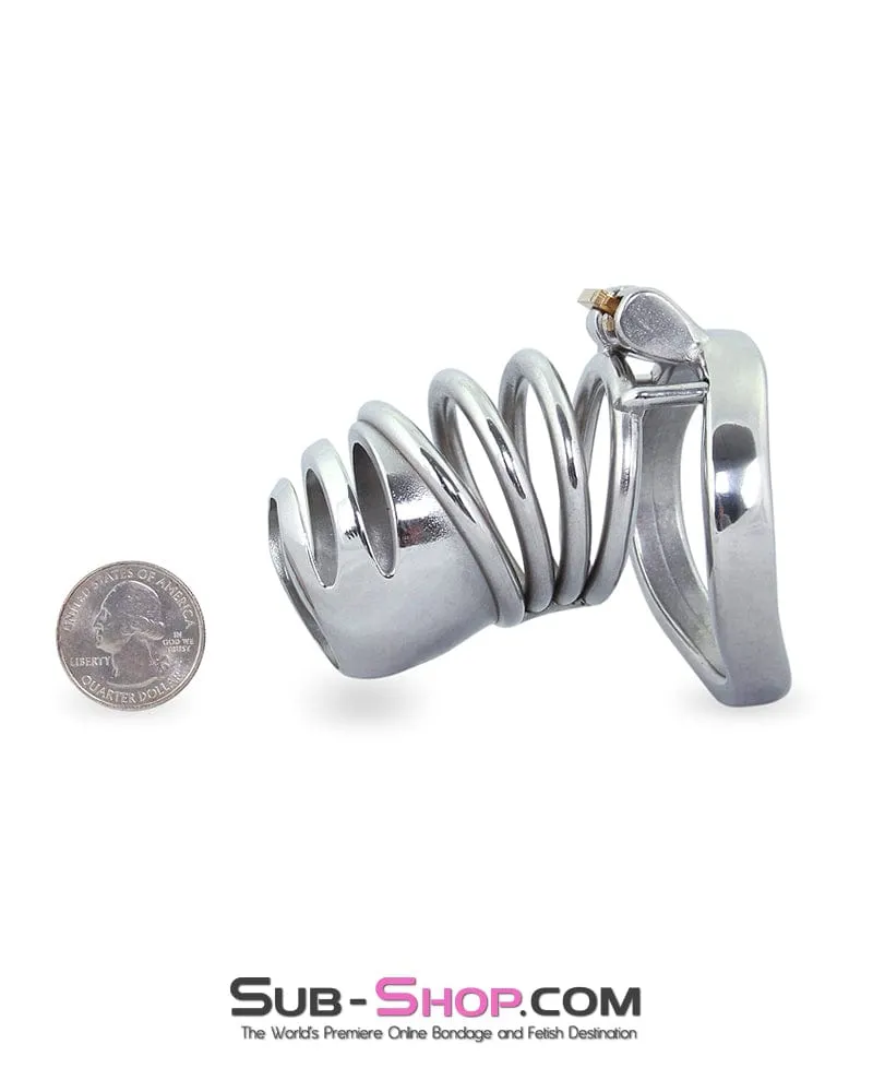 6808M      Ironclad Locking Steel Chastity Cock Cage