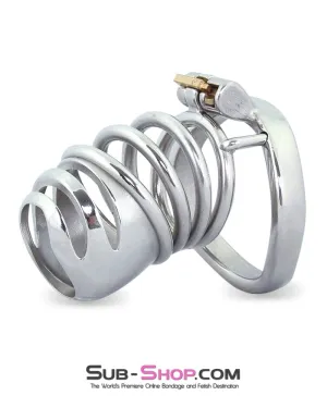 6808M      Ironclad Locking Steel Chastity Cock Cage