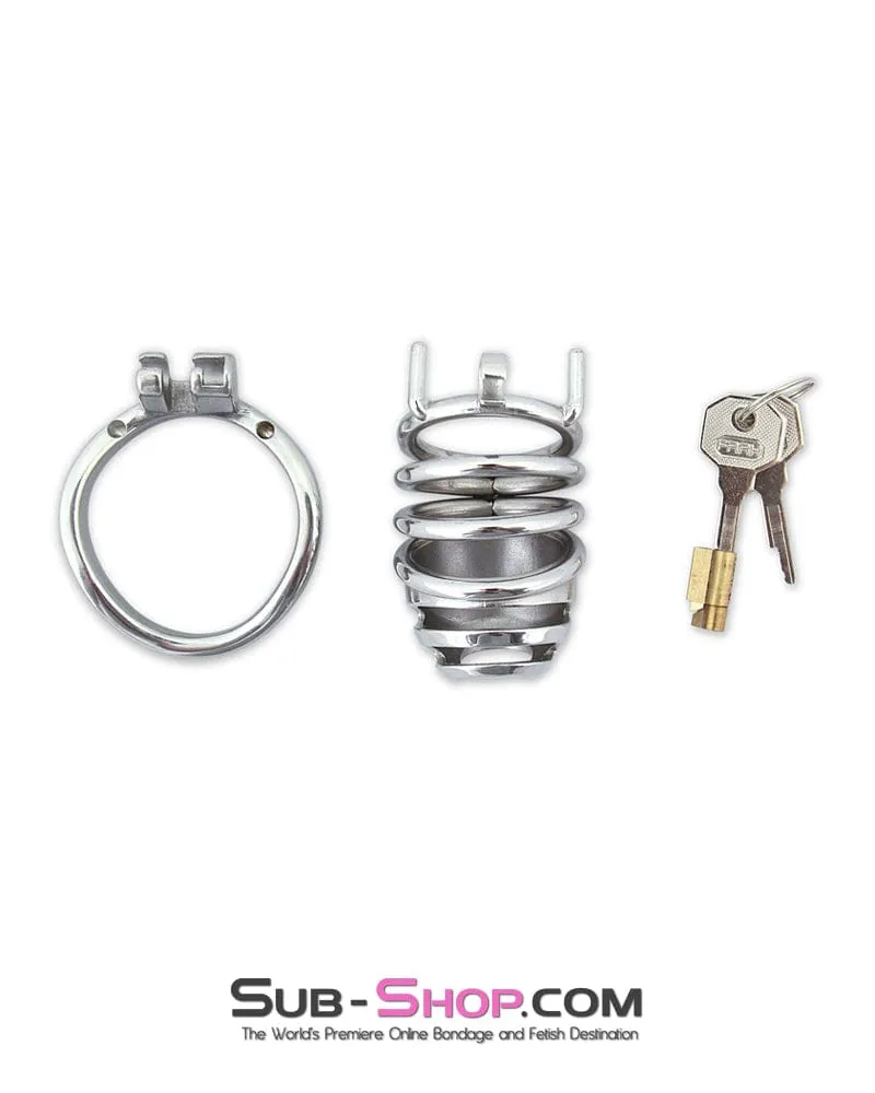 6808M      Ironclad Locking Steel Chastity Cock Cage