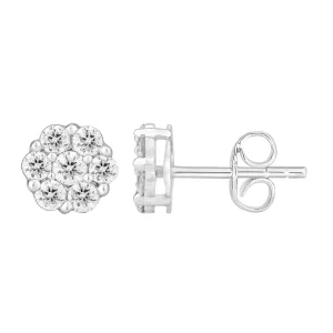 9ct White Gold 1/2 Carat Diamond Stud Earrings