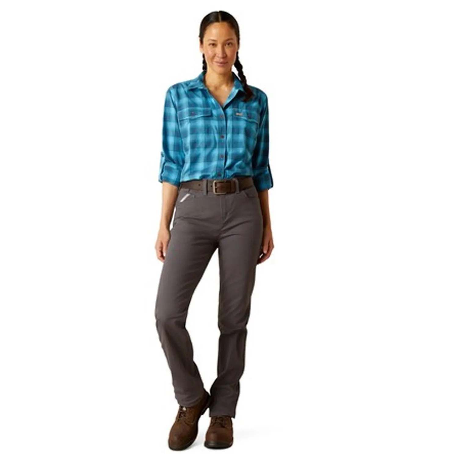 Ariat Women's Rebar Made Tough DuraStretch Button-Down Work Shirt