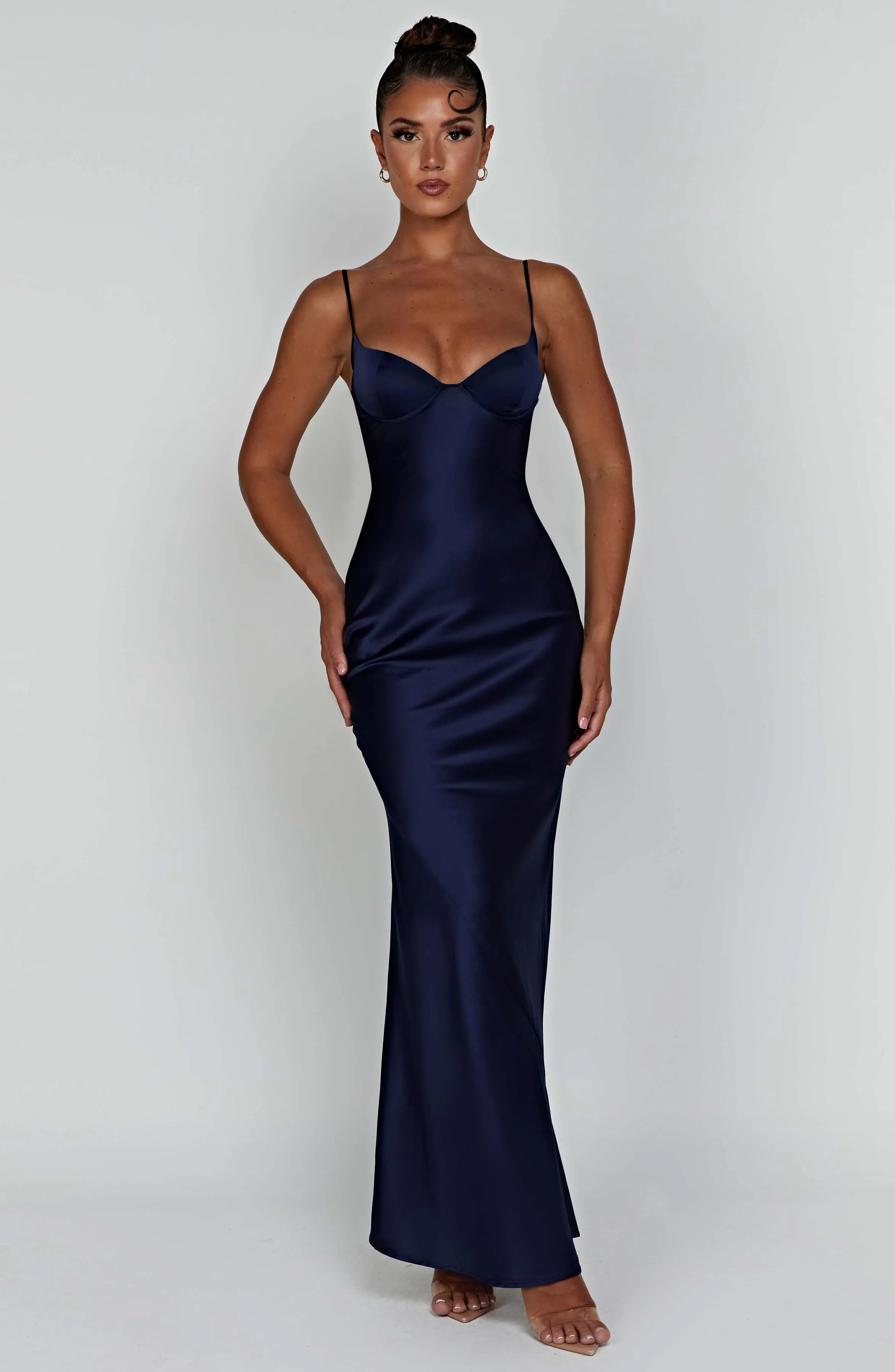 Athena Maxi Graceful Dress - Navy