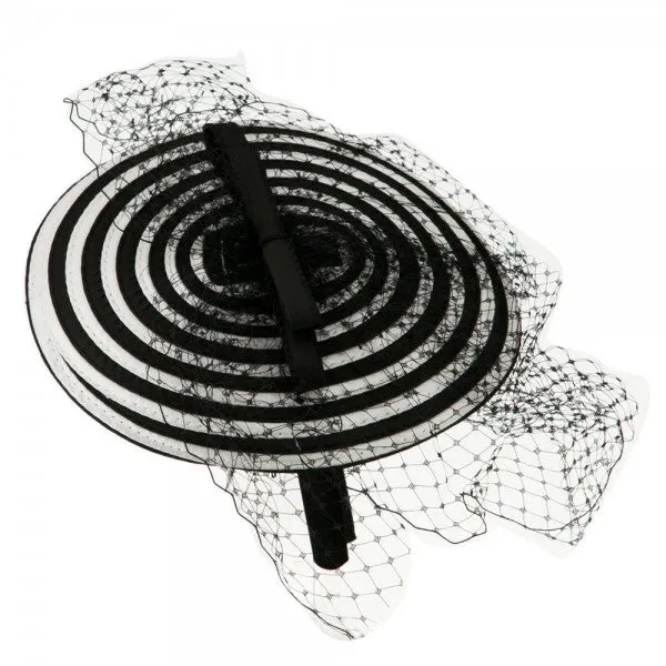 Black & White Spiral Fascinator Headband