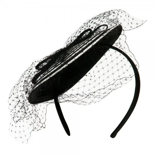 Black & White Spiral Fascinator Headband