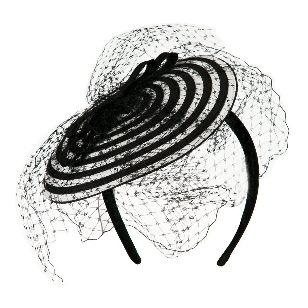 Black & White Spiral Fascinator Headband