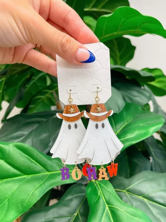 'Boo Haw' Ghost Dangle Earrings