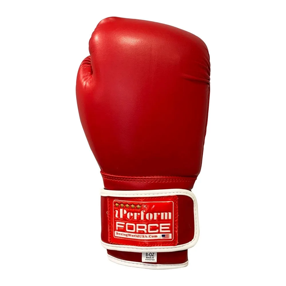 Boxing Gloves Men Women Plain Red