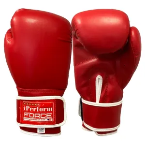 Boxing Gloves Men Women Plain Red