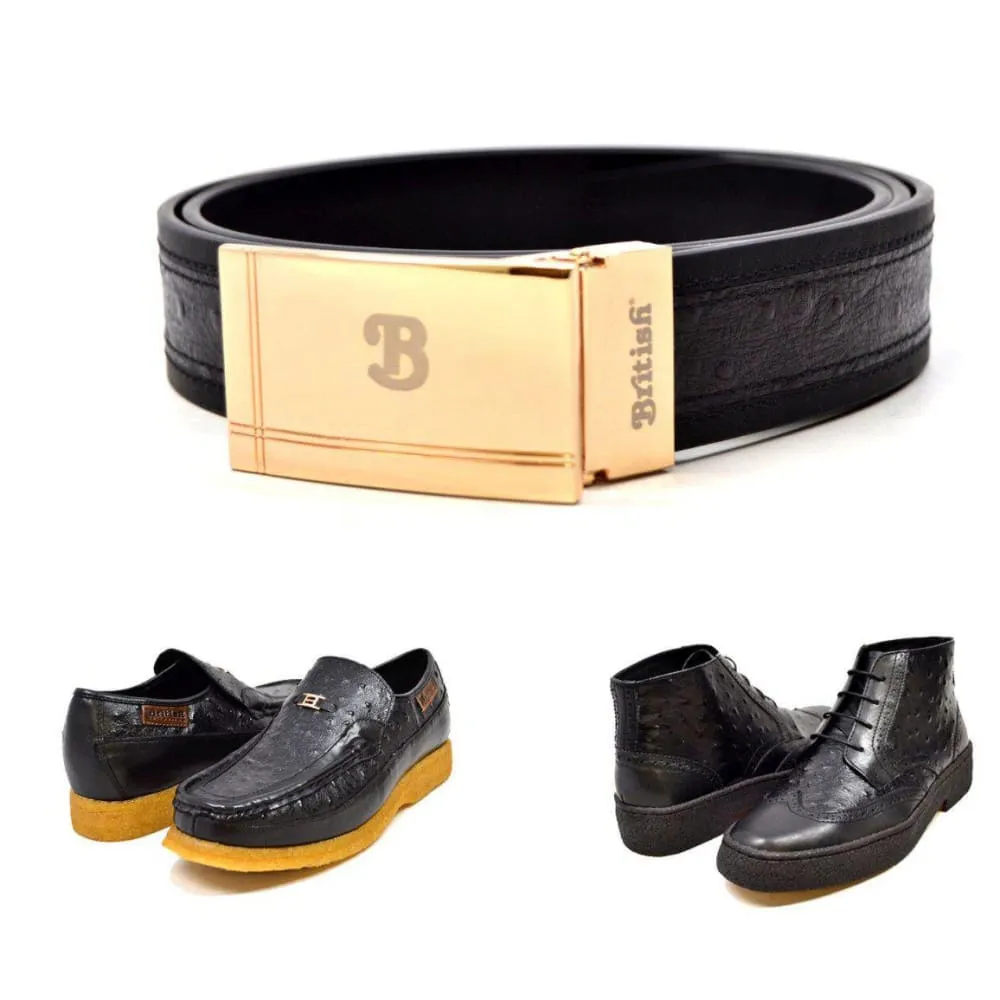 British Walkers Harlem Men's Ostrich Leather (Belt Only)