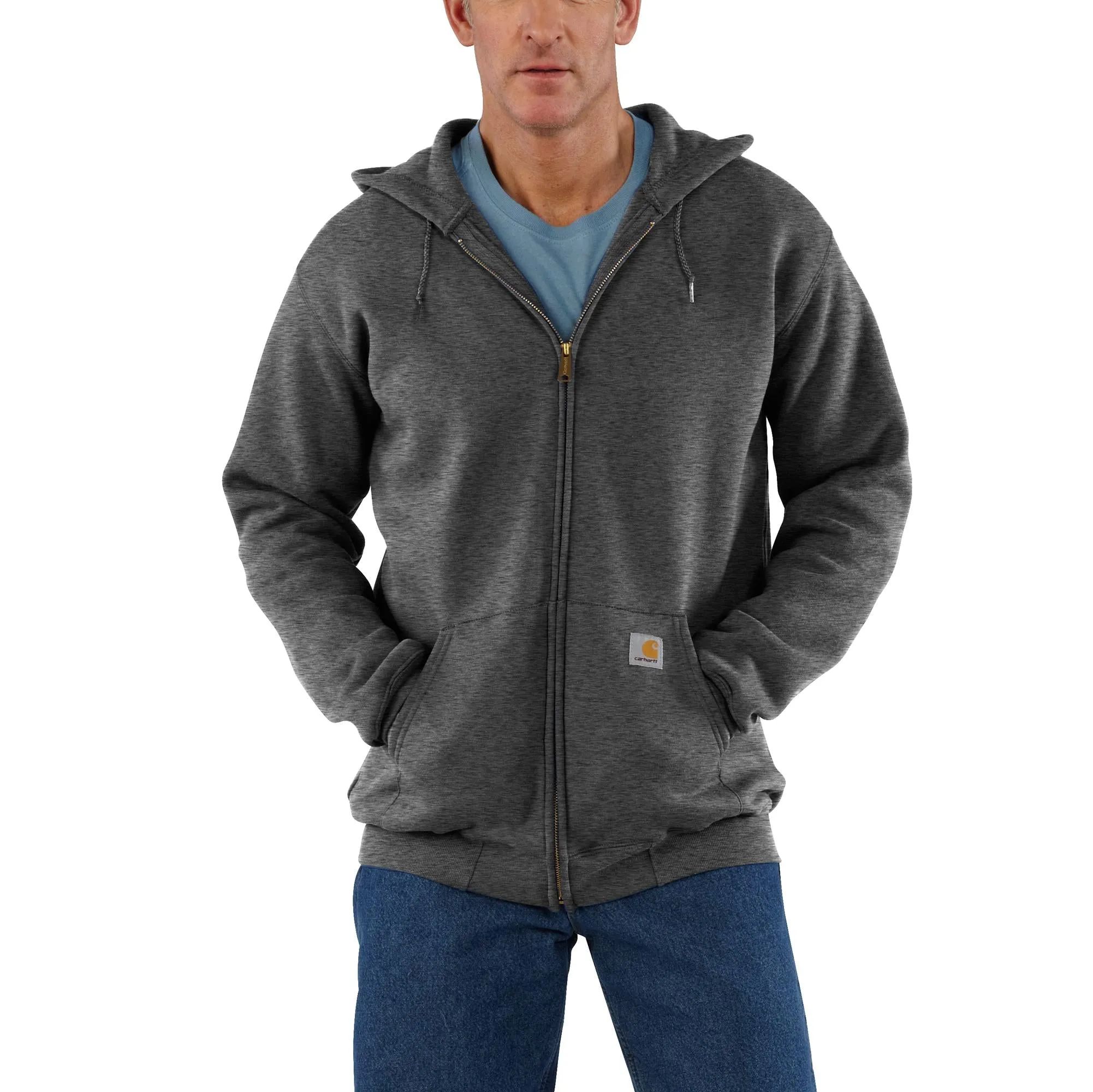 Carhartt Men's Midweight Zip Hooded Sweatshirt_Carbon Heather