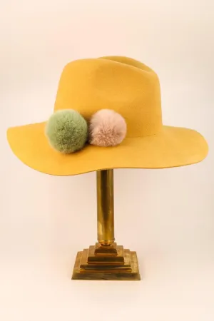 Cassandra Wool Hat in Mustard by Powder