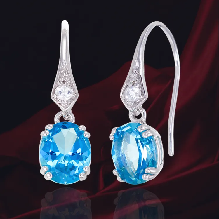 Classically Elegant Passion Topaz Drop Earrings