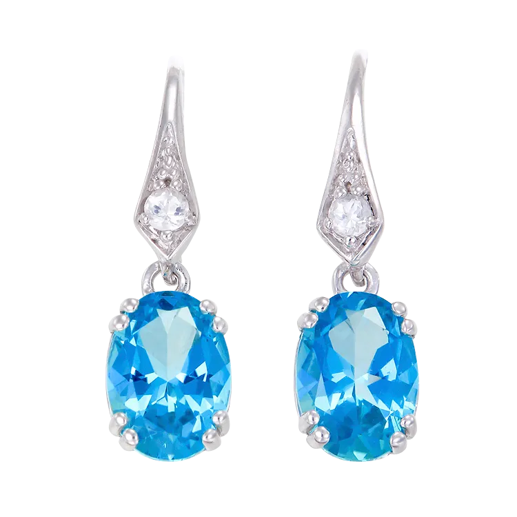 Classically Elegant Passion Topaz Drop Earrings