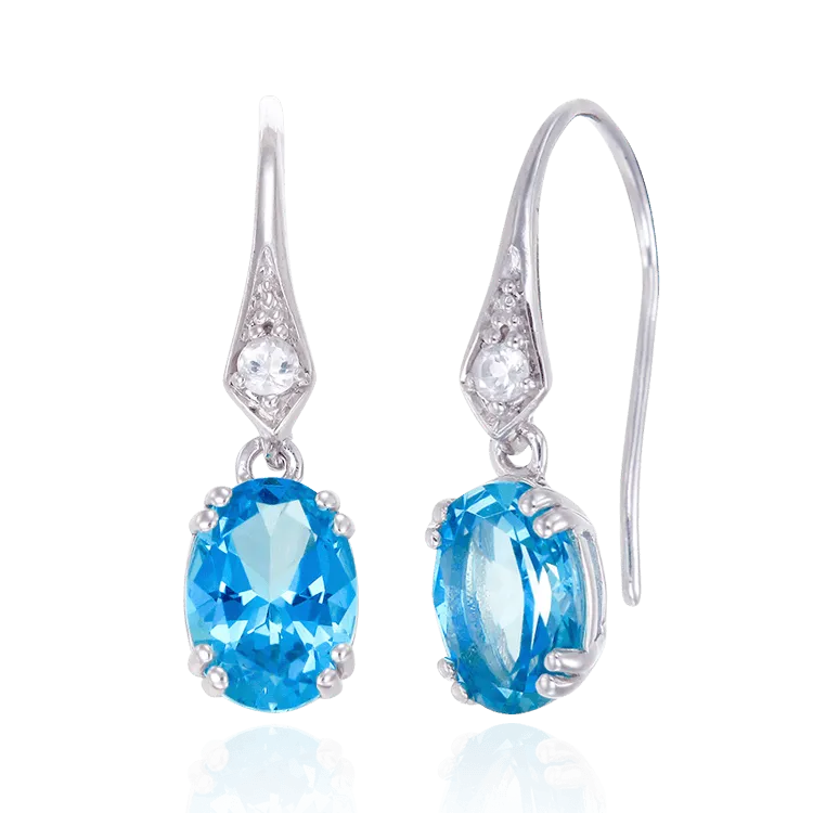 Classically Elegant Passion Topaz Drop Earrings