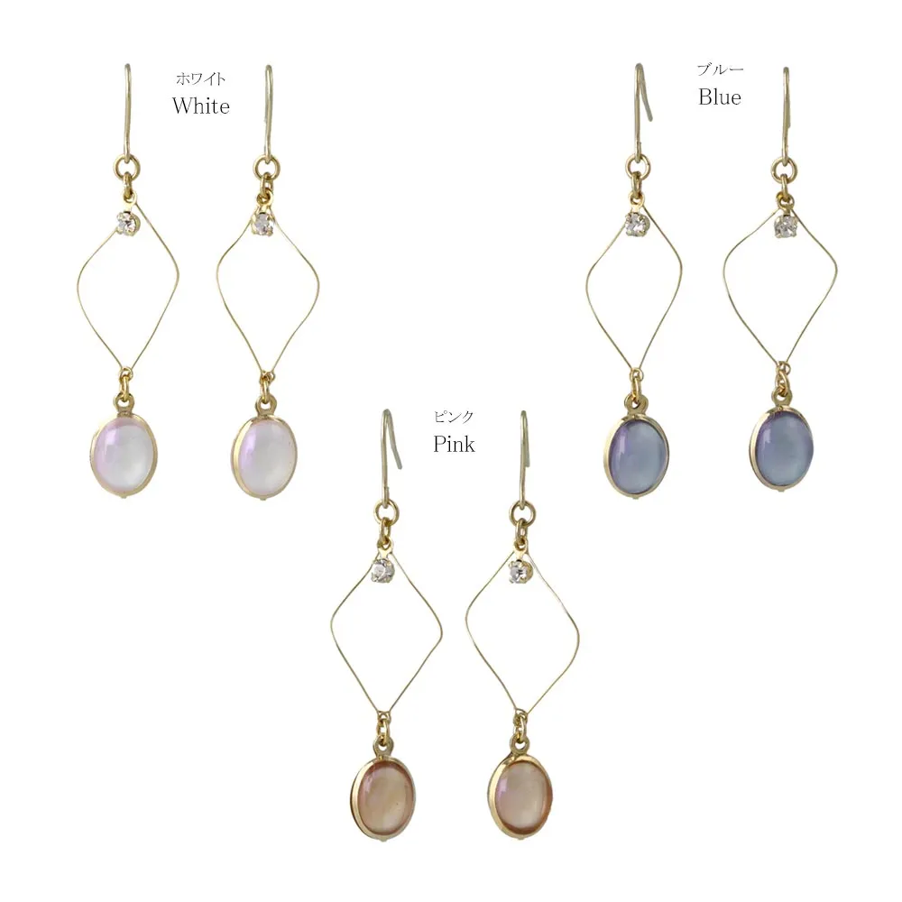 Color Teardrop Linear Earrings