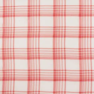 Crepe Chiffon - DAISY - Big Plaid - Red