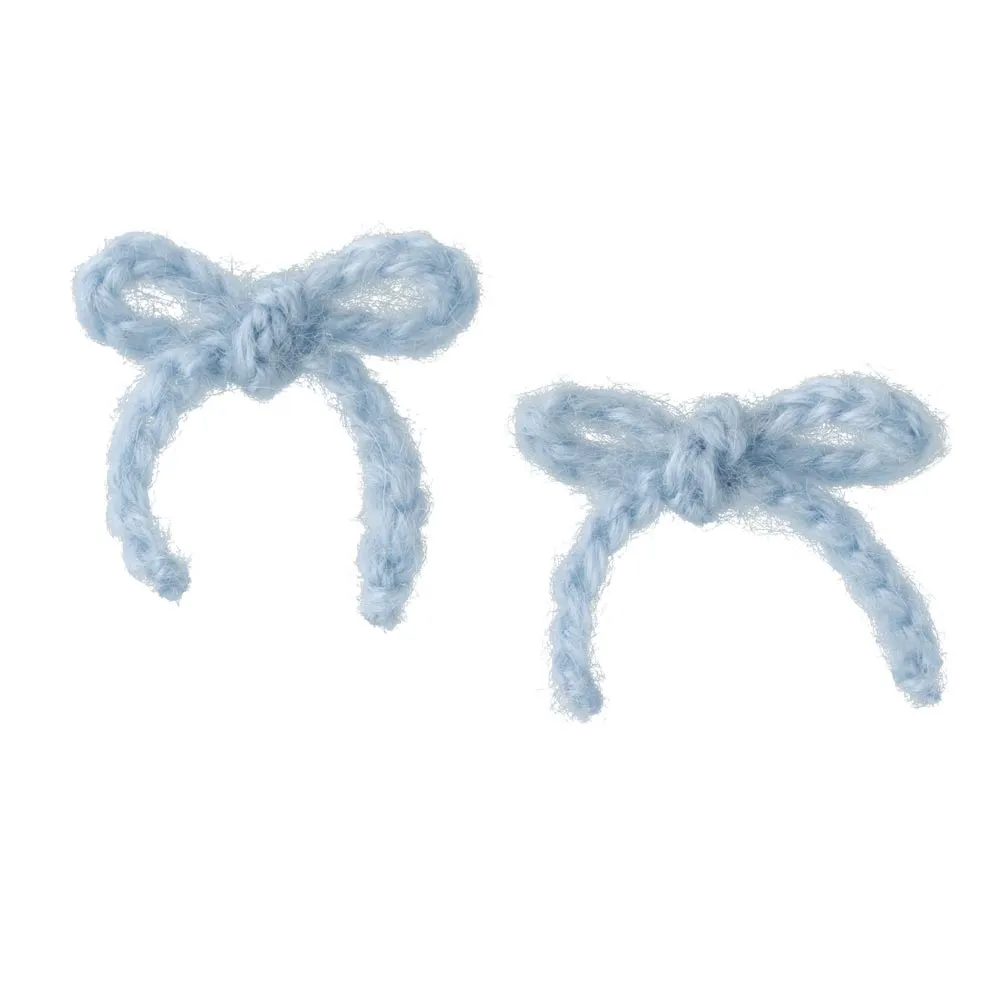 Crochet Bow Stud Earrings