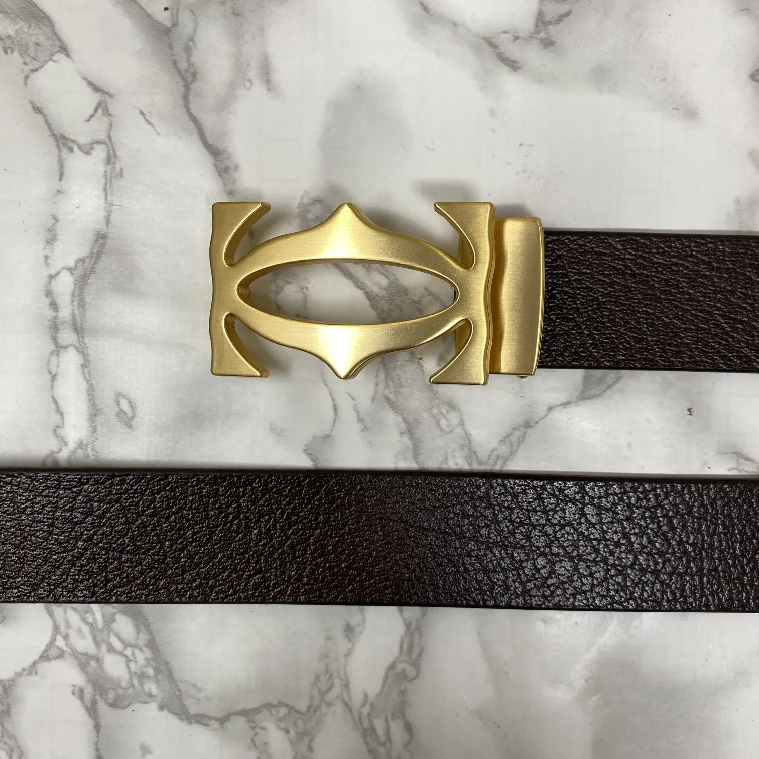 Cross Pattern Casual and Formal Leather Strap Belt -JonasParamount