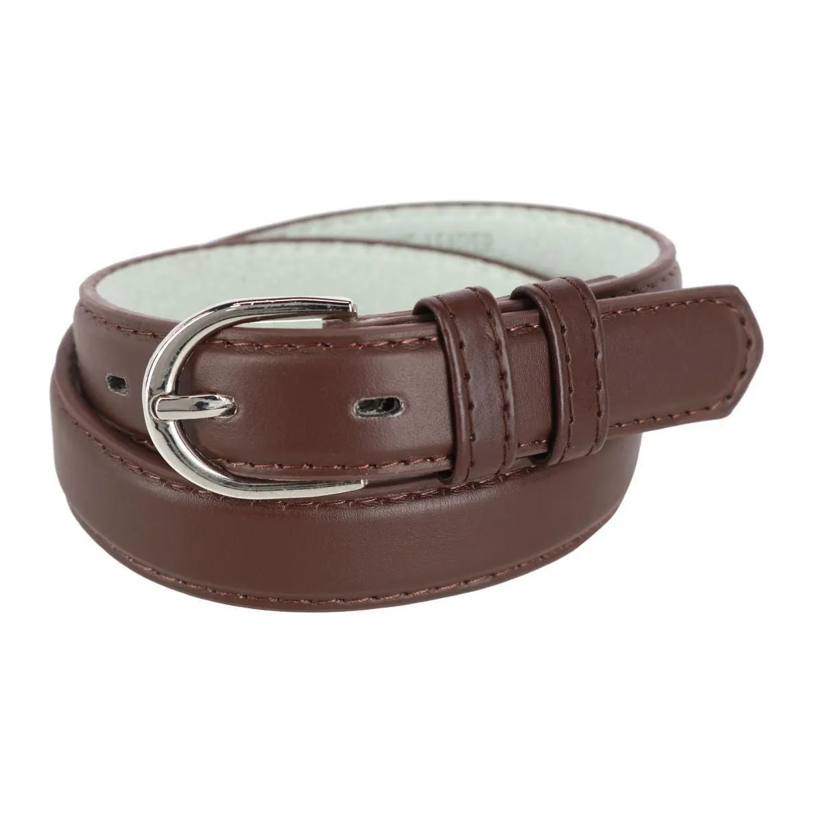 CTM® Kid's Leather 1 inch Basic Dress Belt