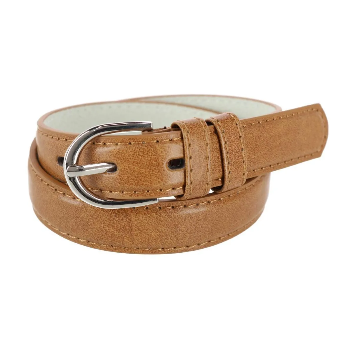 CTM® Kid's Leather 1 inch Basic Dress Belt