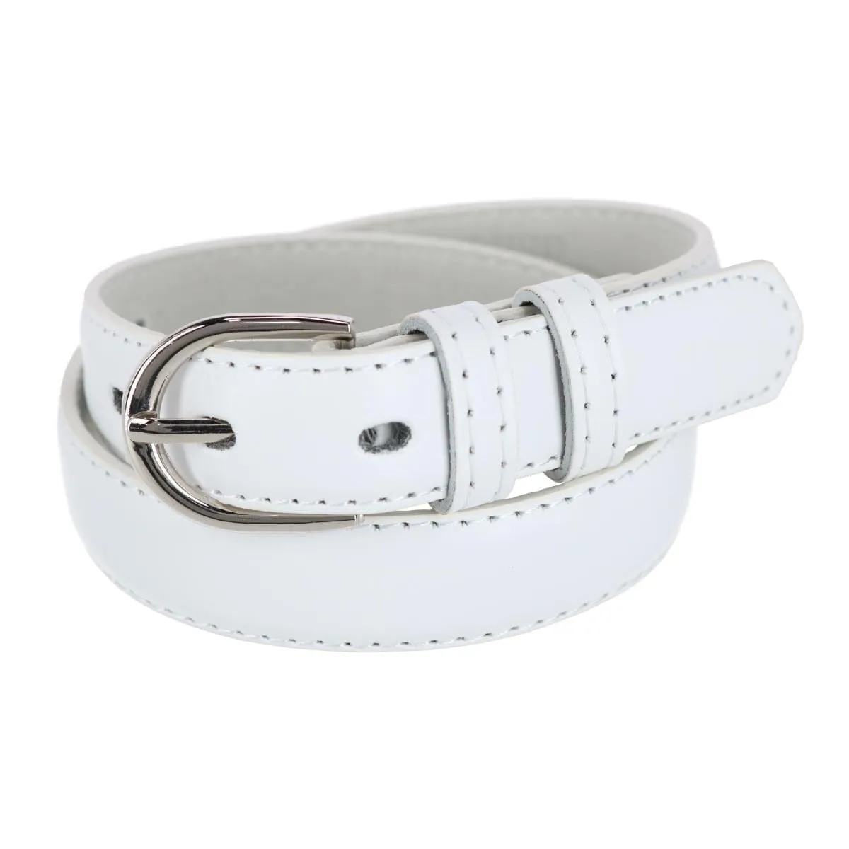 CTM® Kid's Leather 1 inch Basic Dress Belt