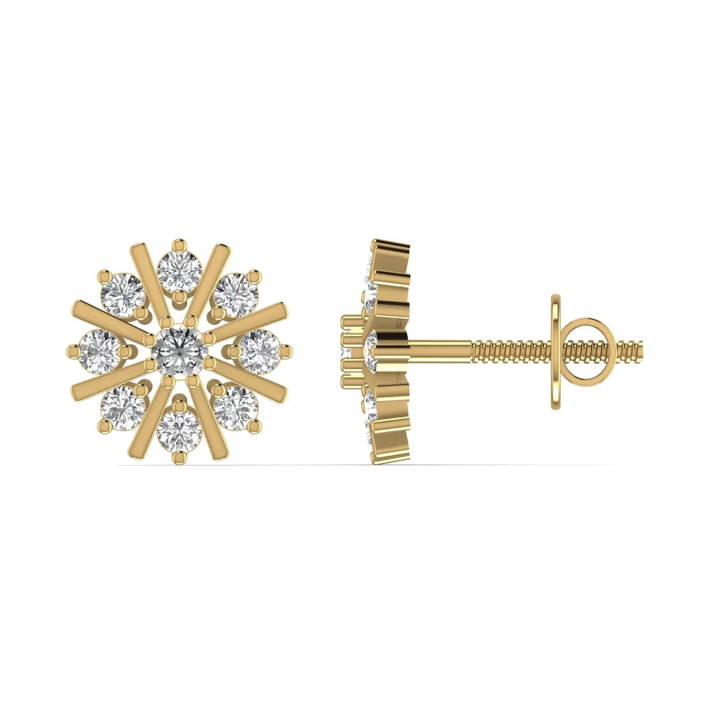 Elegant 0.64CT Diamond Stud Earring