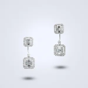 Elegant Cluster Diamond Earrings