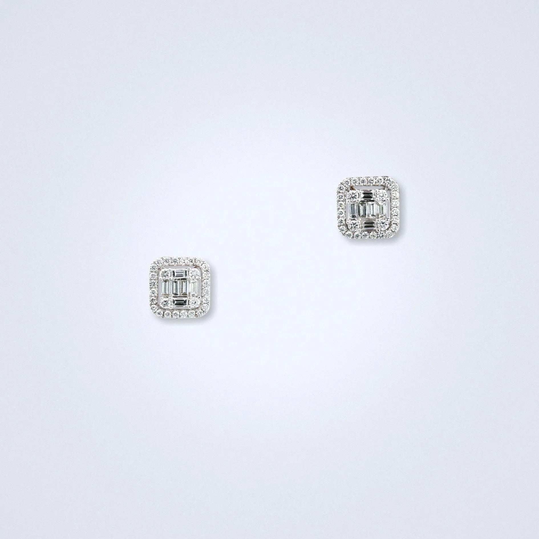 Elegant Cluster Diamond Earrings