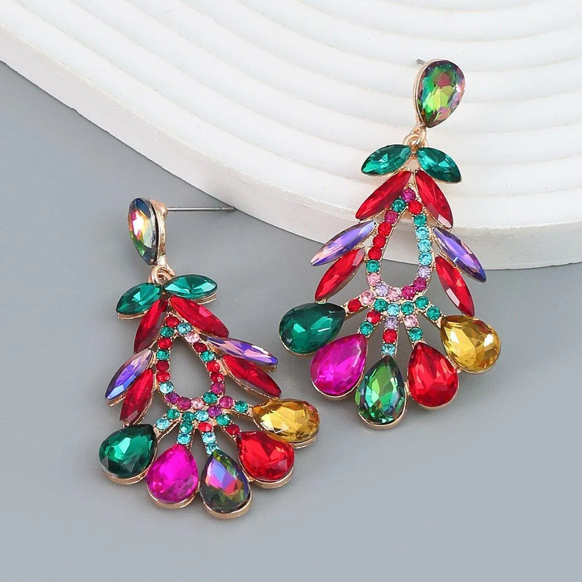 Elegant Floral Geometric Women Earrings