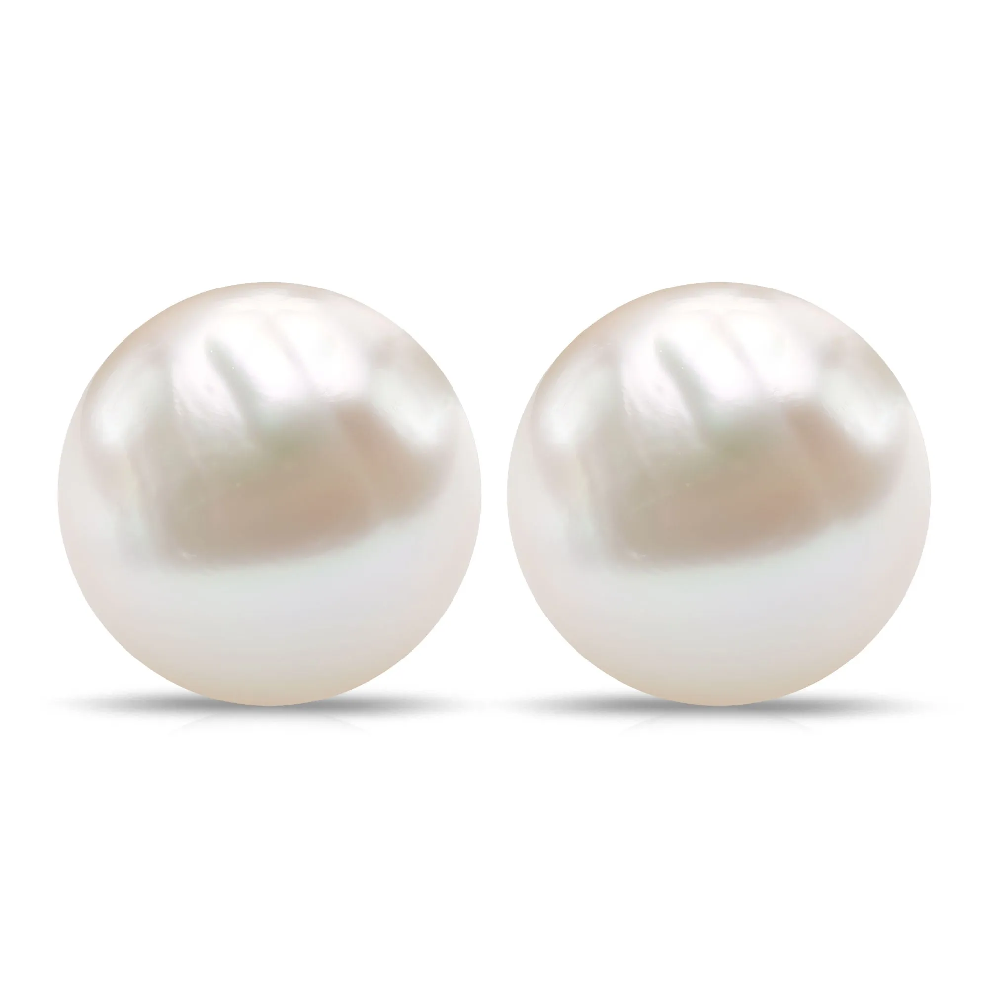 Elegant Freshwater Pearl Solitaire Stud Earrings