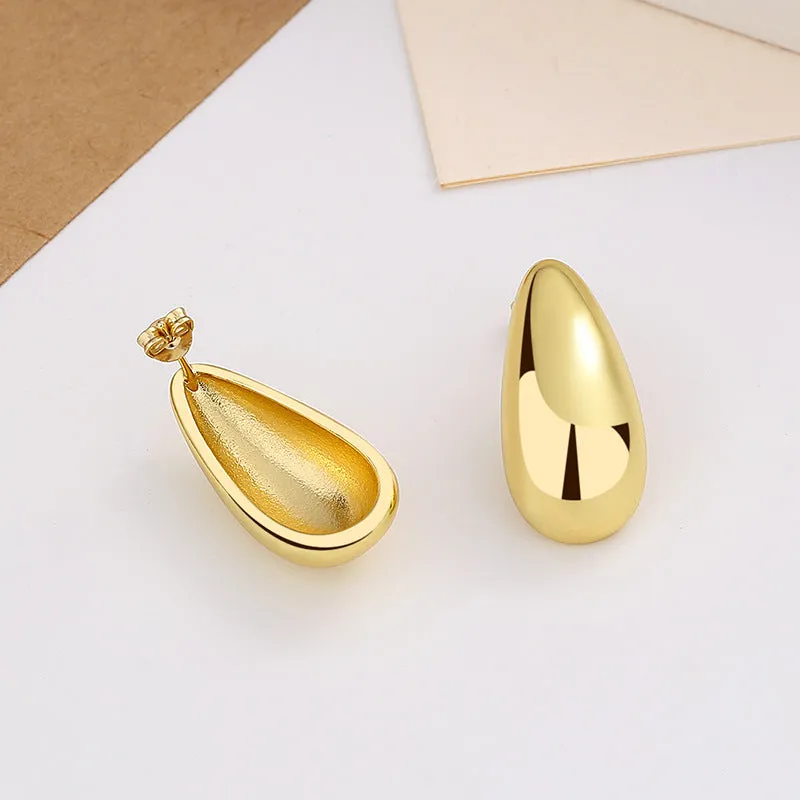 Elegant Vintage 16k Gold Plated Teardrop Earrings