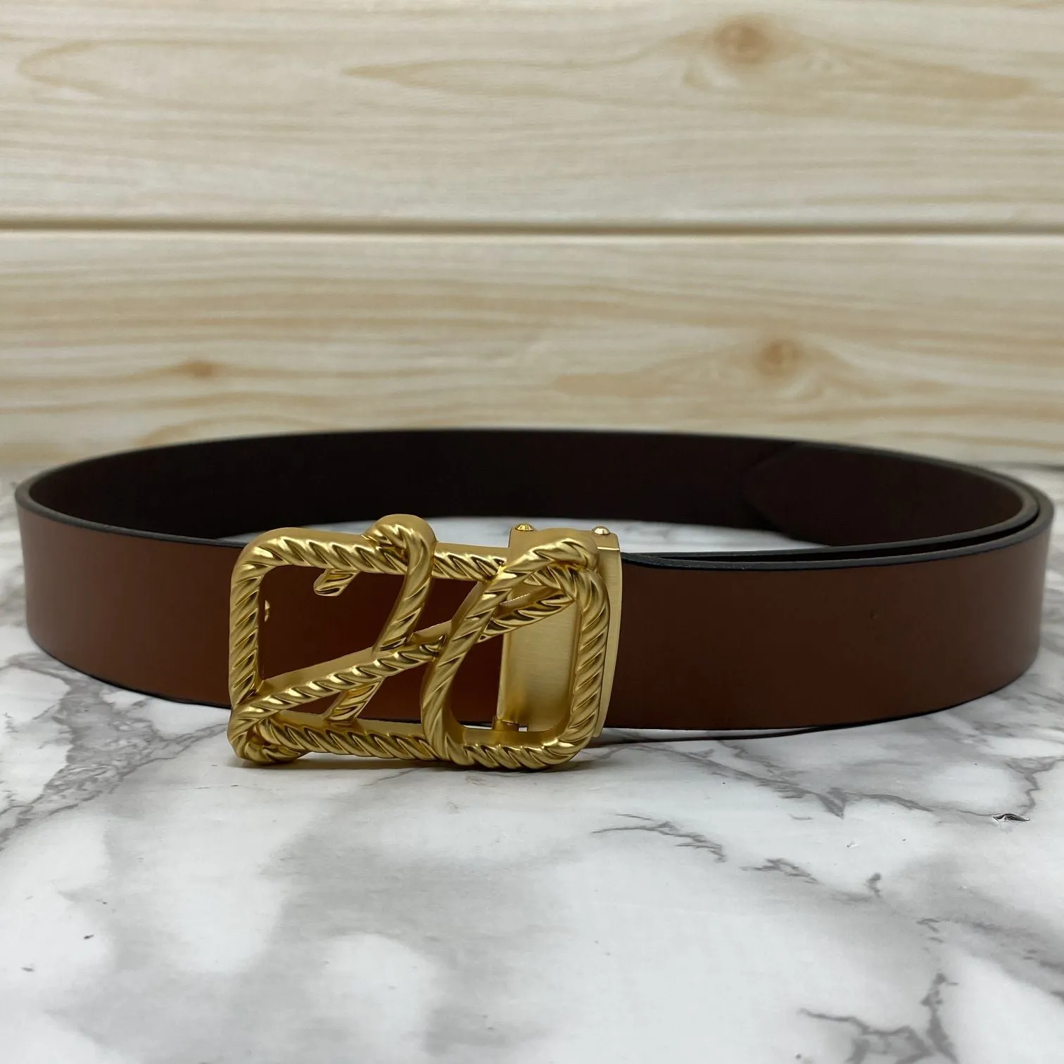 H-Pattern Leather Strap Belt For Men-JonasParamount