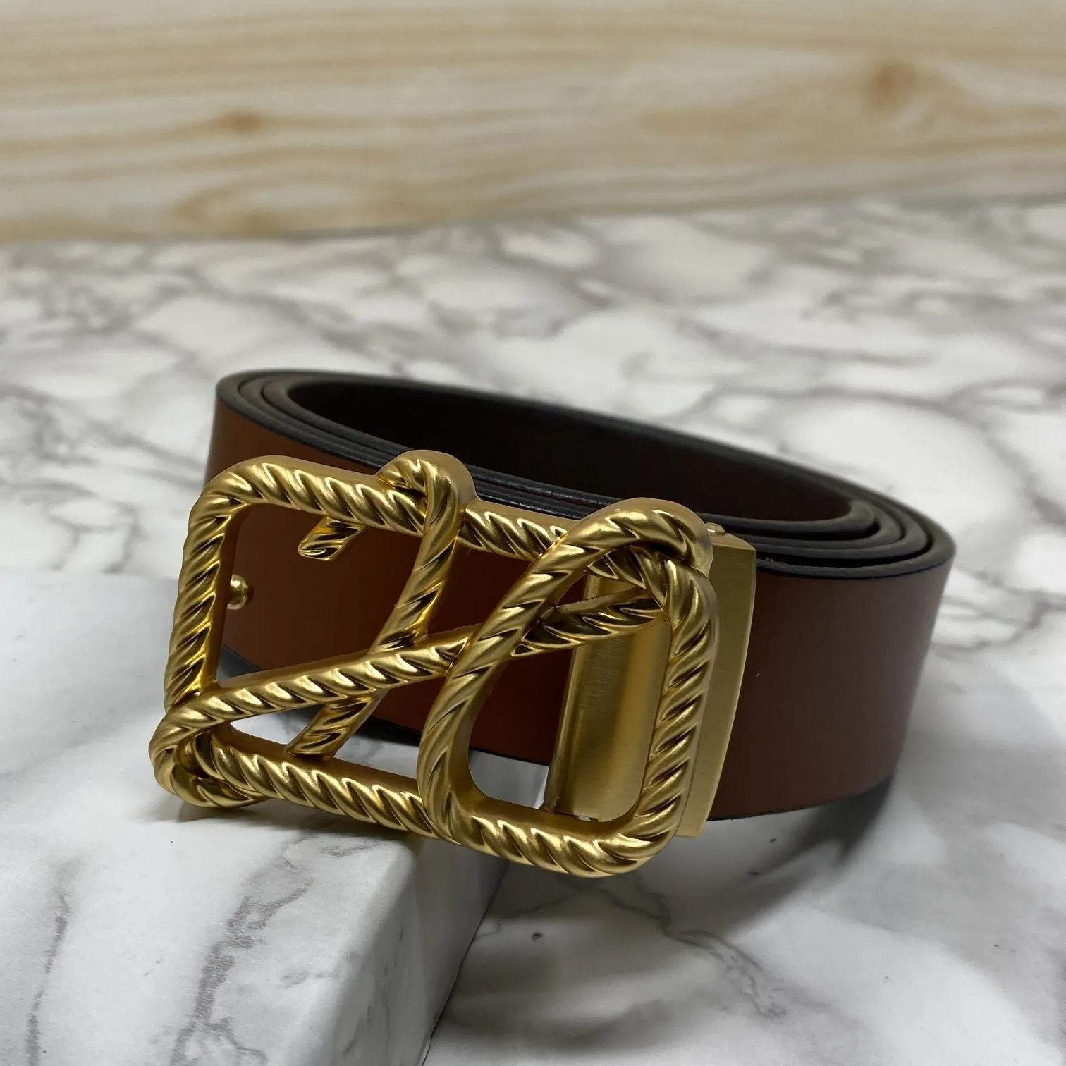 H-Pattern Leather Strap Belt For Men-JonasParamount