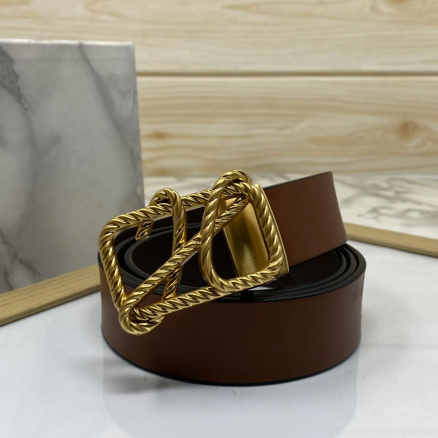 H-Pattern Leather Strap Belt For Men-JonasParamount