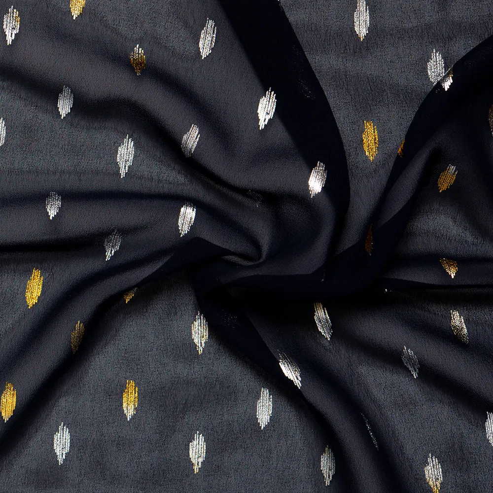 JOSEPH RIBKOFF Collection - Chiffon - Leafs - Black