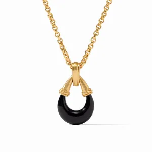 Julie Vos Havana Statement Pendant - Obsidian Black