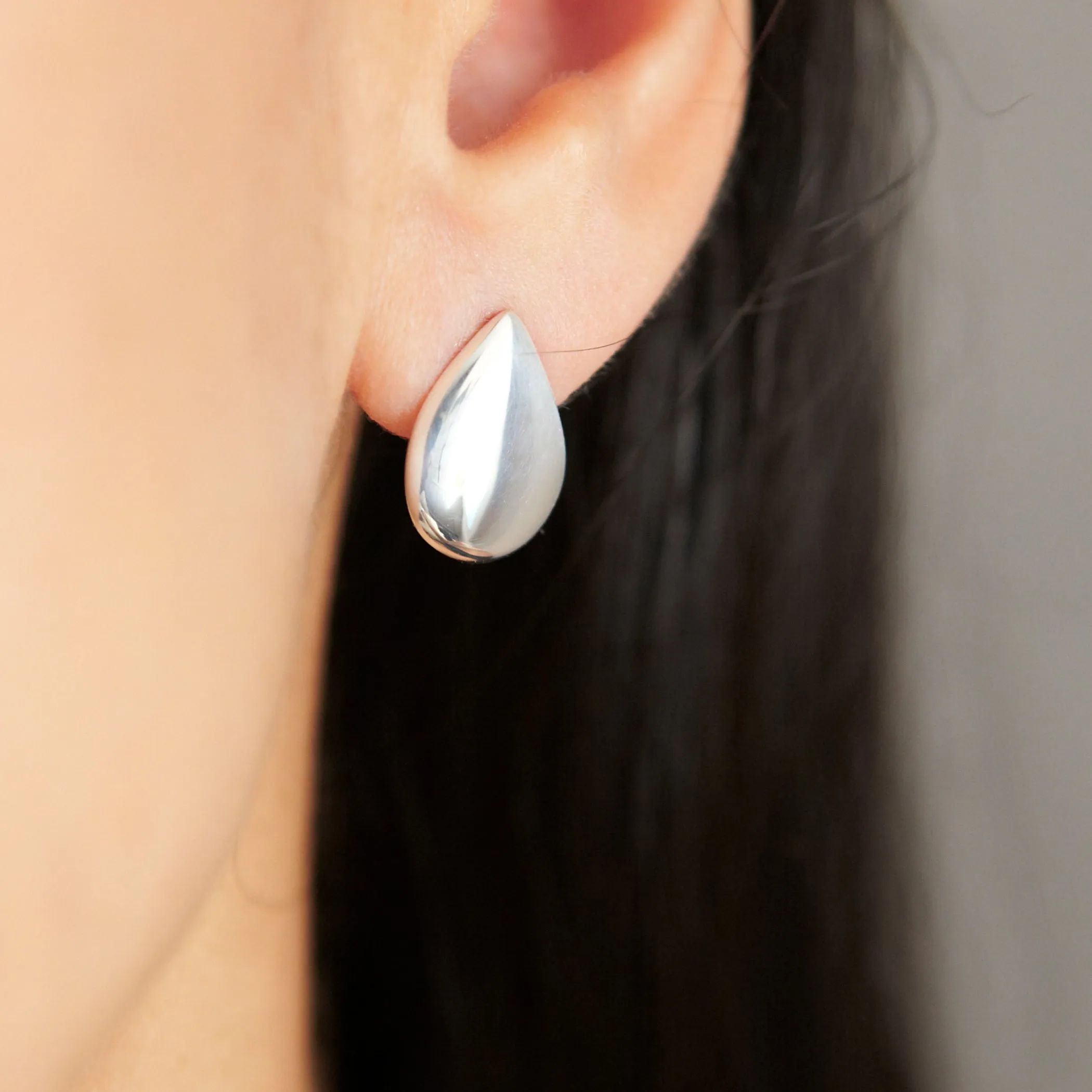 Large Button Raindrop Earrings