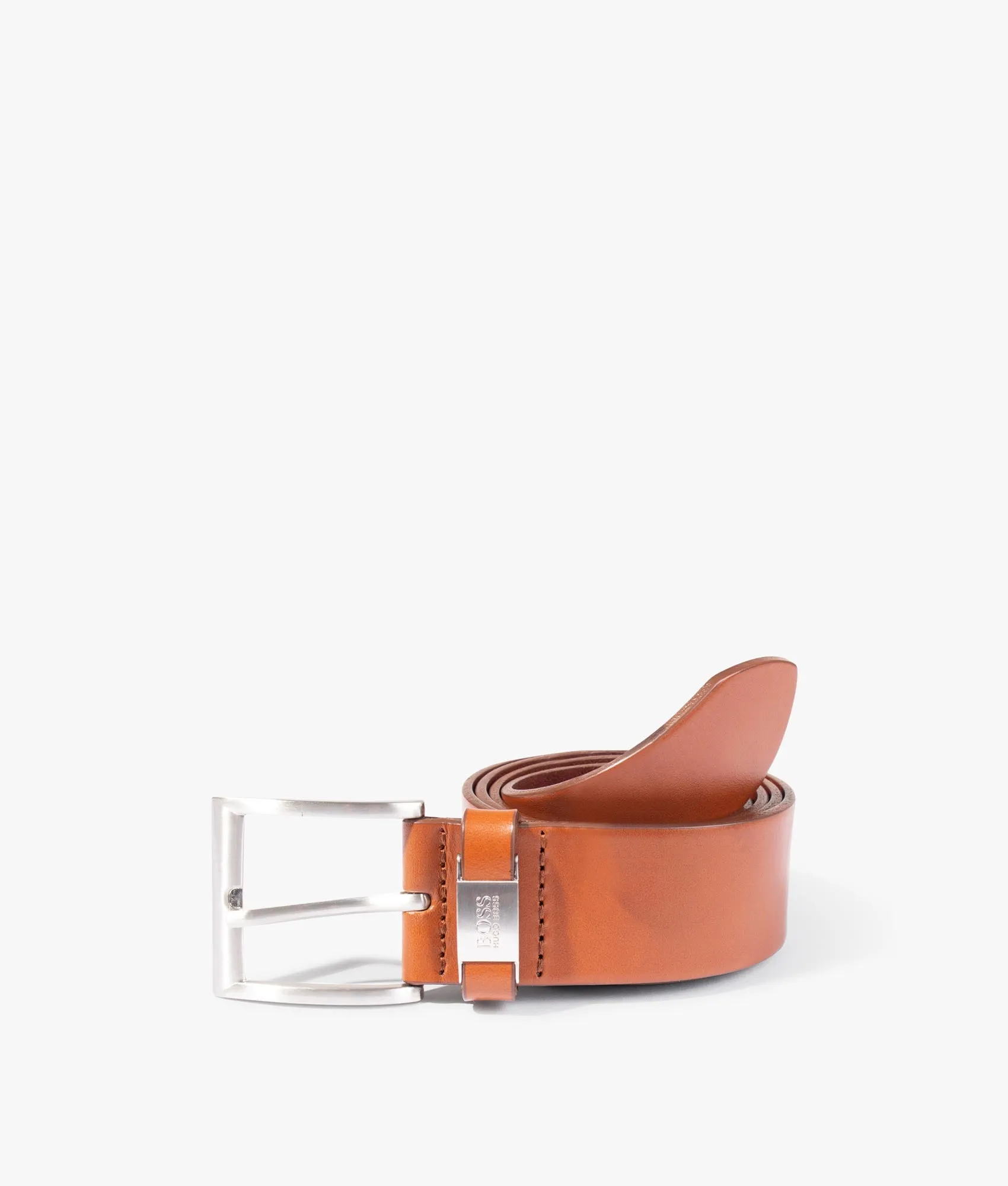 Leather Branded Hardware Keeper Belt