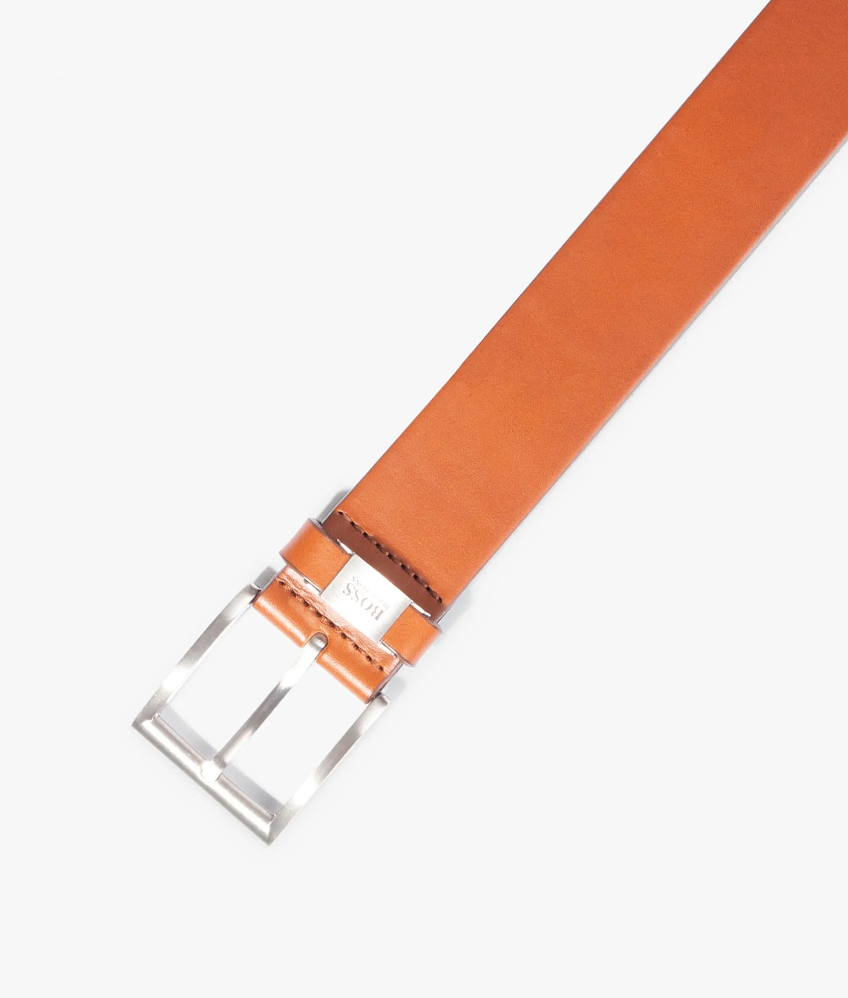 Leather Branded Hardware Keeper Belt