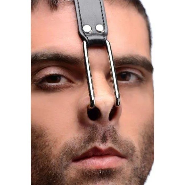 Leather Collar with Nose Hooks