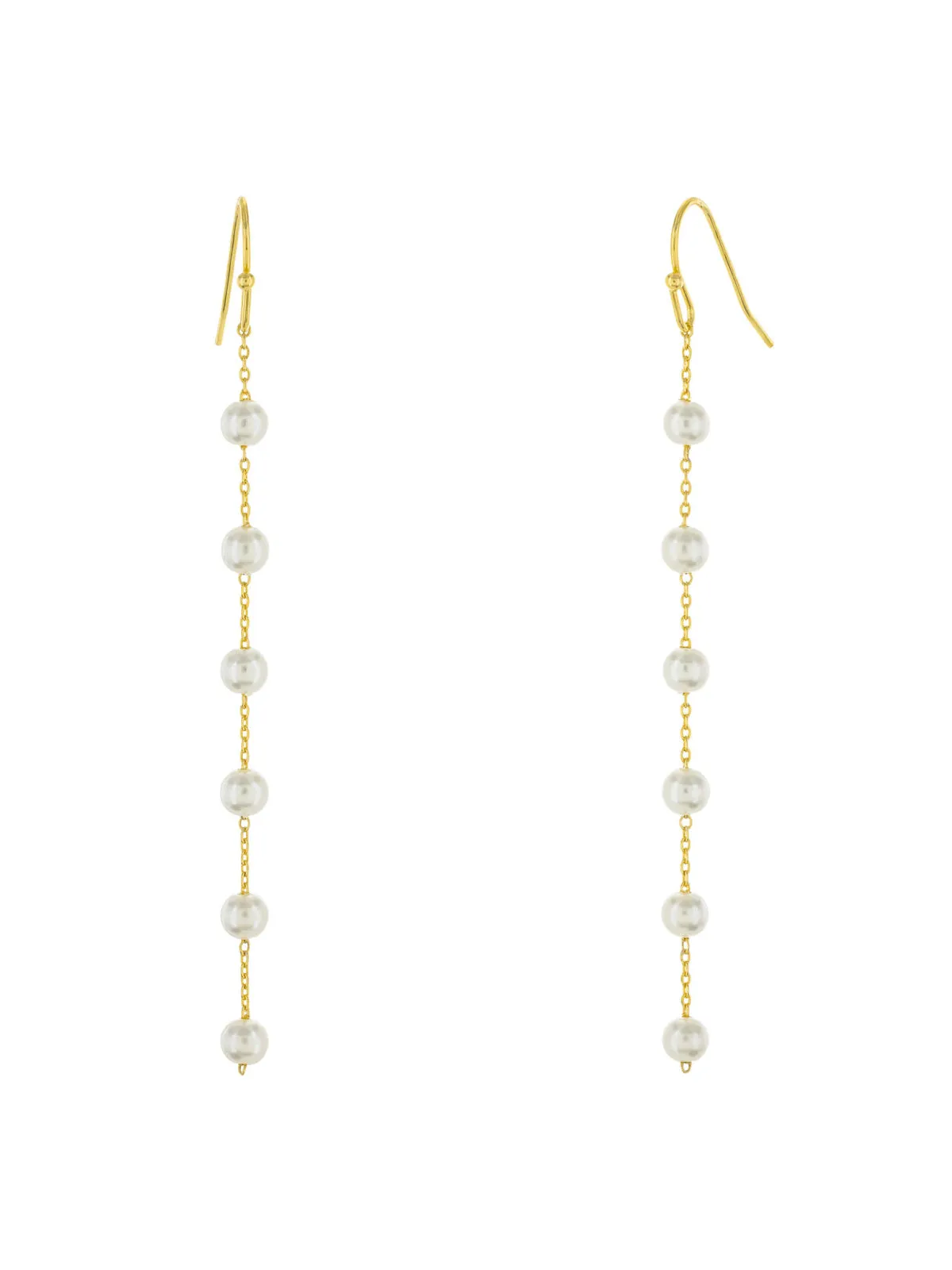 Long Elegant Pearl Earrings