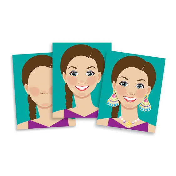 Make-A-Face Fashion Faces Sticker Pad