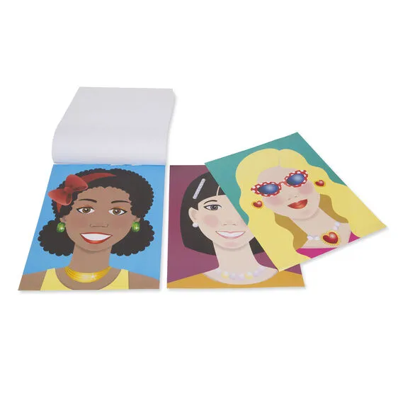 Make-A-Face Fashion Faces Sticker Pad