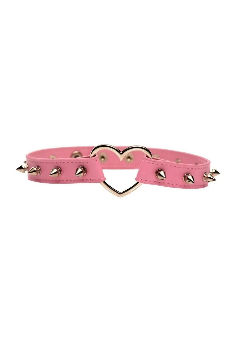 Master Series Spiked Heart Choker