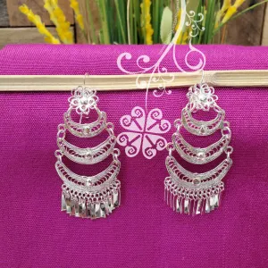 Medium Silver Filigrana Artisan Earrings