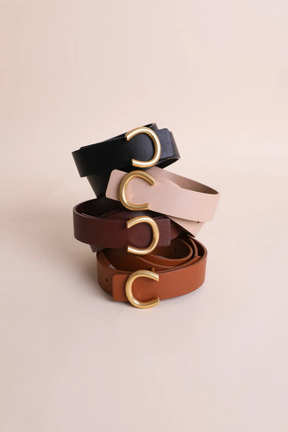 Minimalist Gold Horseshoe Belt