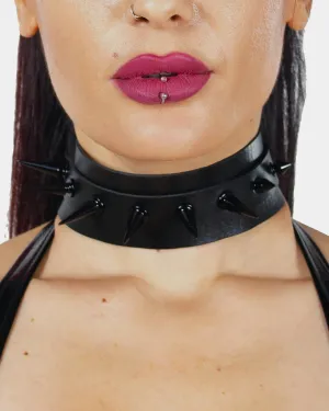 MIX SPIKED COLLAR BLACK / BLACK