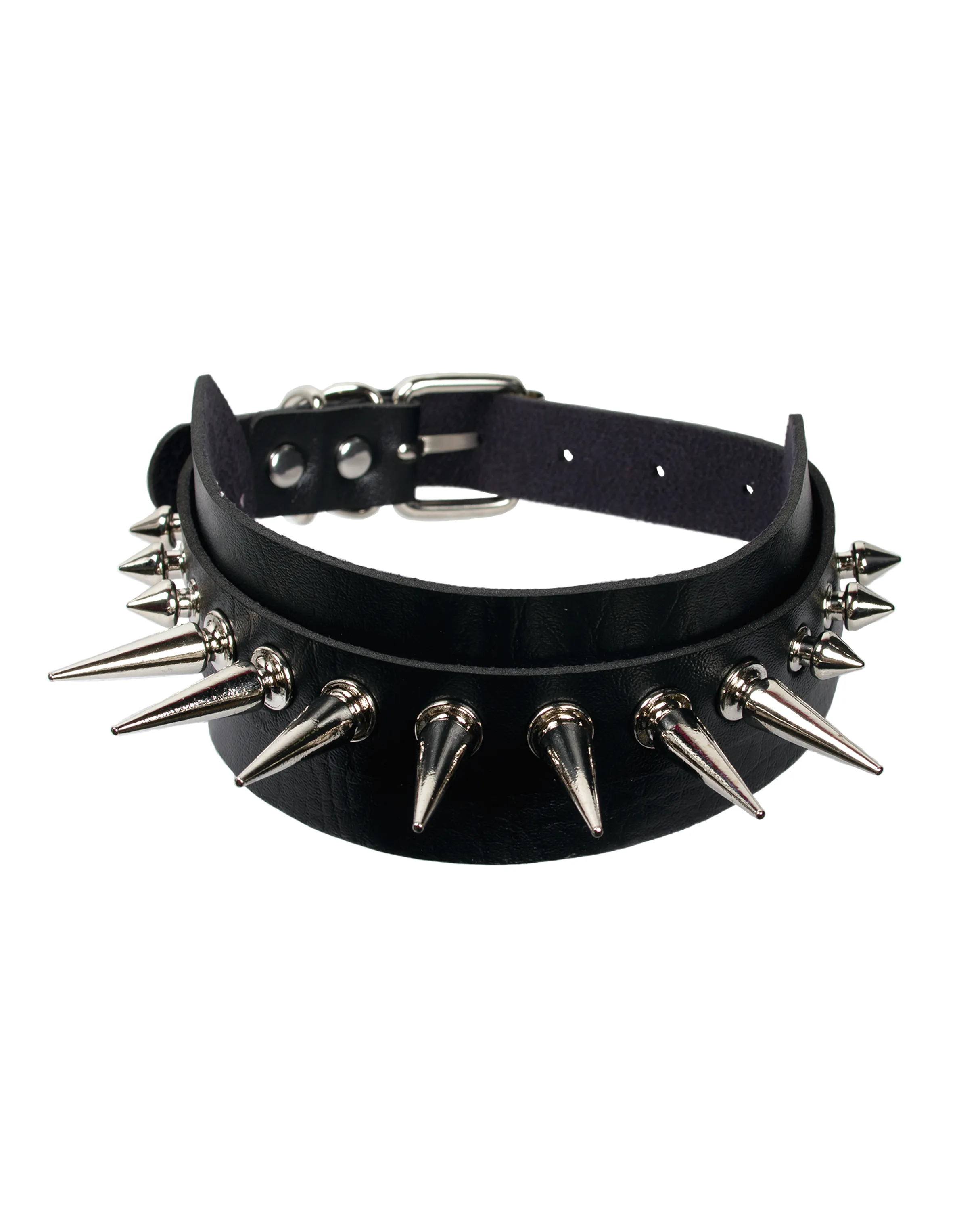 MIX SPIKED COLLAR BLACK / SILVER